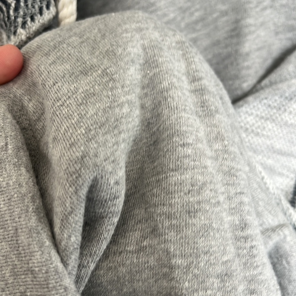 3/$15 SALE Ocean Drive Clothing Hooded Baja Poncho Dark & Light Gray Striped MED - Picture 8 of 8